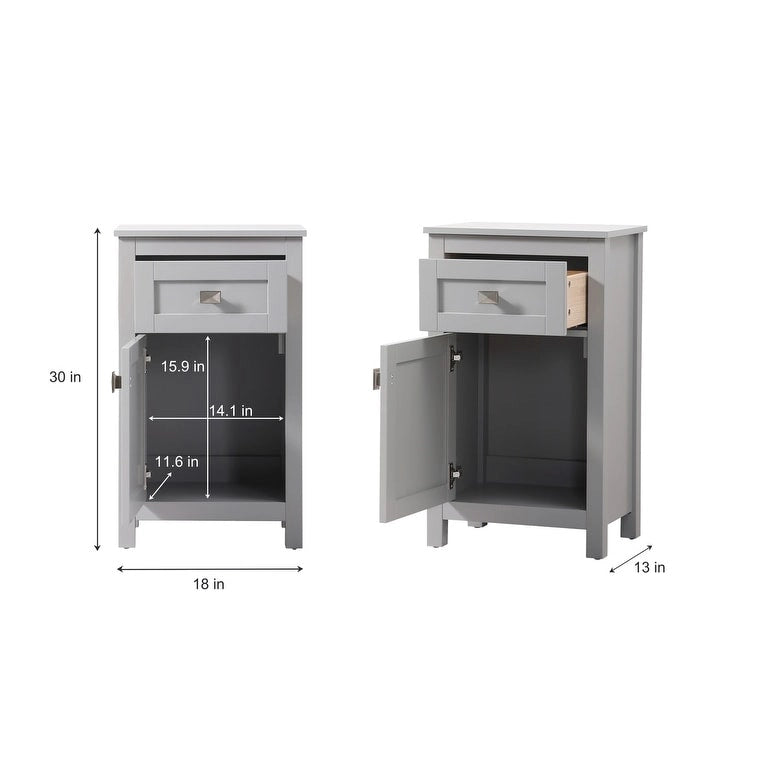 Meuble de rangement de salle de bain autoportant de 45 cm