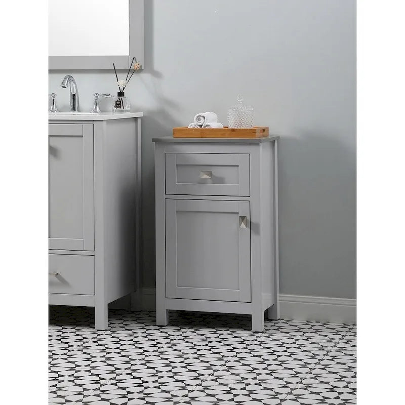 Meuble de rangement de salle de bain autoportant de 45 cm
