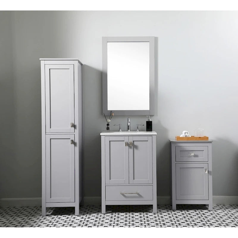 Meuble de rangement de salle de bain autoportant de 45 cm