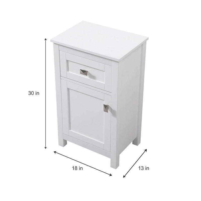 Meuble de rangement de salle de bain autoportant de 45 cm