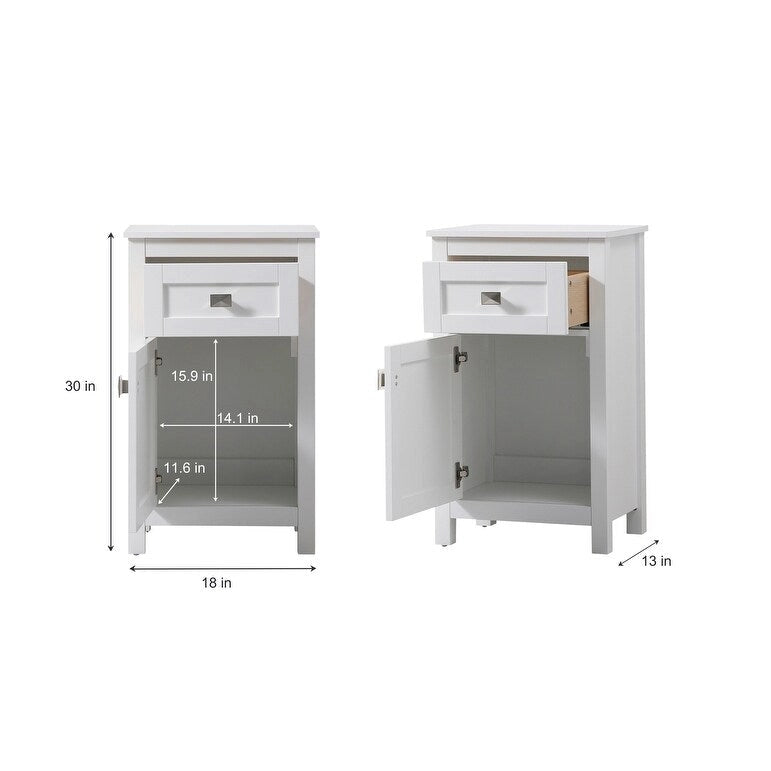 Meuble de rangement de salle de bain autoportant de 45 cm