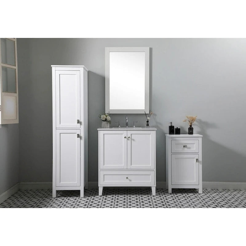 Meuble de rangement de salle de bain autoportant de 45 cm