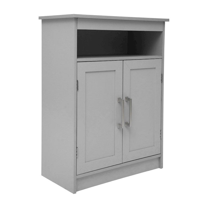 Meuble de rangement de salle de bain moderne avec portes à fermeture magnétique et étagères