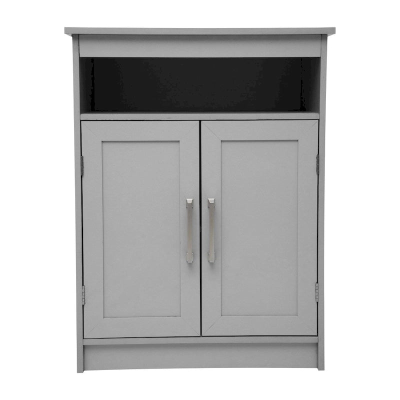 Meuble de rangement de salle de bain moderne avec portes à fermeture magnétique et étagères