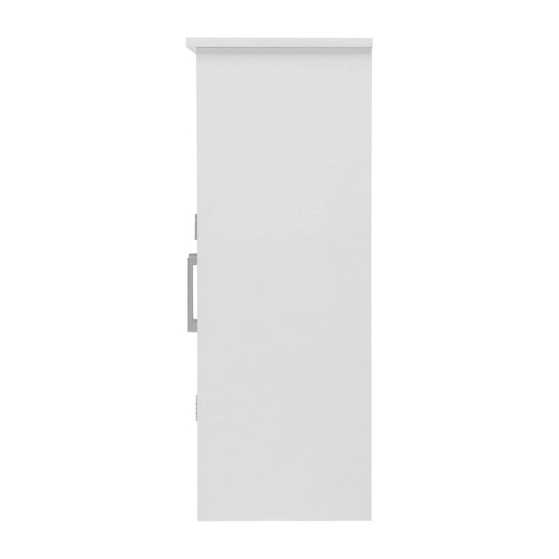 Meuble de rangement de salle de bain moderne avec portes à fermeture magnétique et étagères
