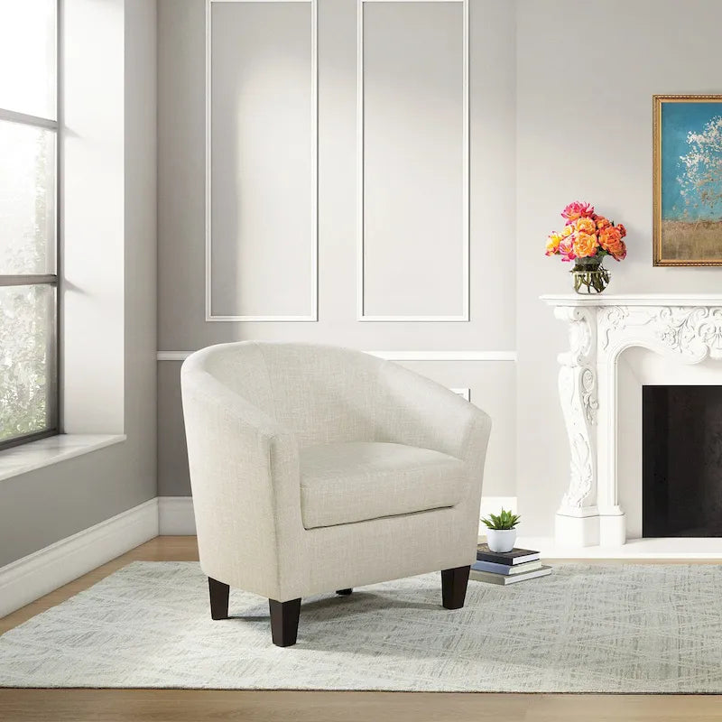 Fauteuil baquet mi-siècle avec pieds expresso foncés