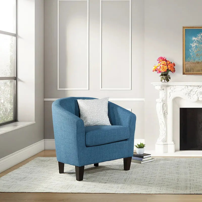 Fauteuil baquet mi-siècle avec pieds expresso foncés