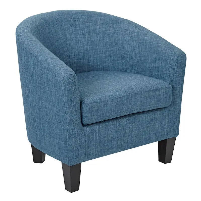 Fauteuil baquet mi-siècle avec pieds expresso foncés