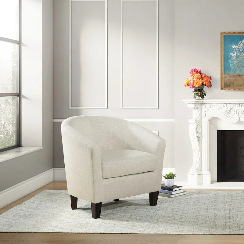 Fauteuil baquet mi-siècle avec pieds expresso foncés