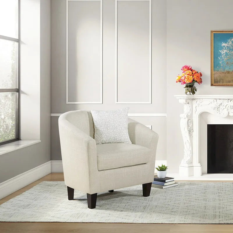 Fauteuil baquet mi-siècle avec pieds expresso foncés