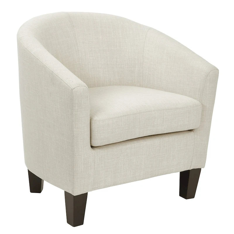 Fauteuil baquet mi-siècle avec pieds expresso foncés