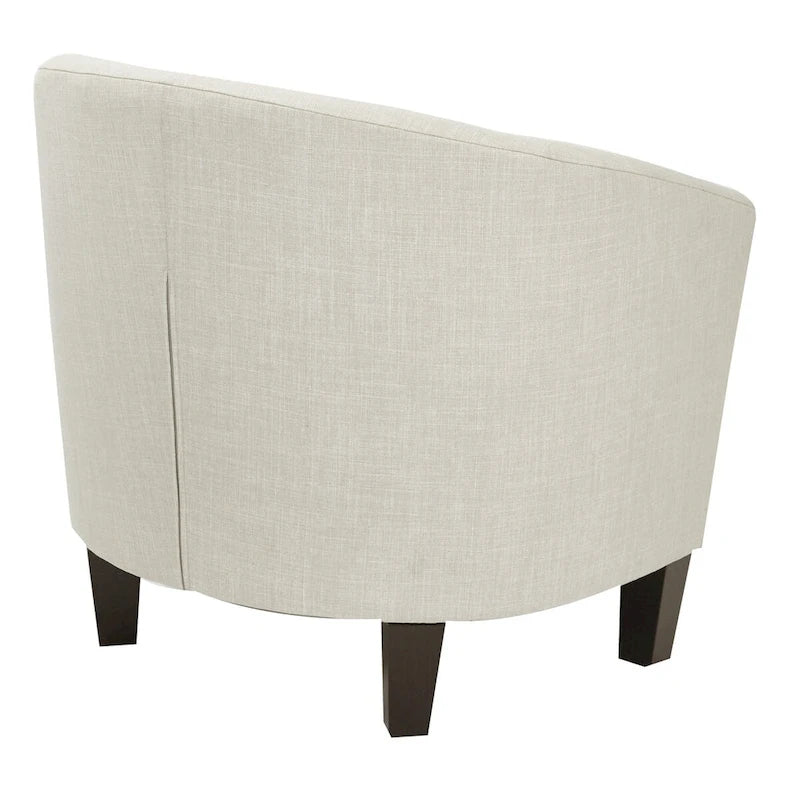 Fauteuil baquet mi-siècle avec pieds expresso foncés
